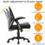 Mesh Desk Chair with Flip-up Armrest-334066800
