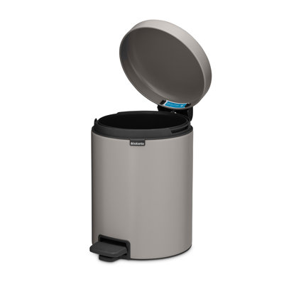Brabantia NewIcon Step On Trash Can, 1.3 Gallon (5 Liter) - Soft Gray