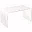 Table basse rectangulaire en acrylique de 32 po de longueur avec cascade de 15 mm d'épaisseur, transparent