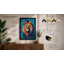 Lion's Gaze Modern - Framed Print-84366515-84366512