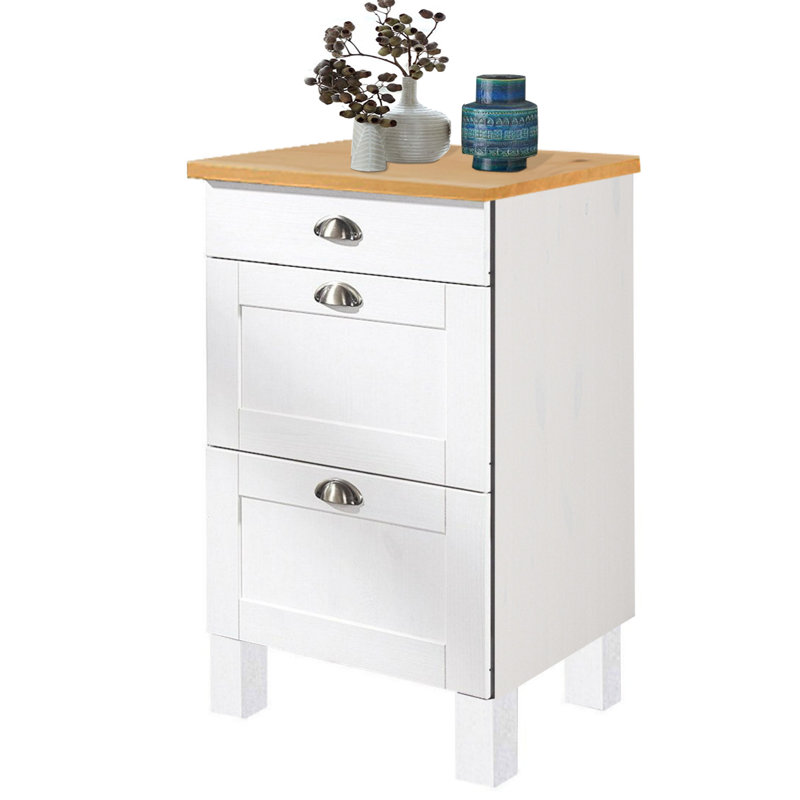 Edgarton Matte Base Unit, White/Honey