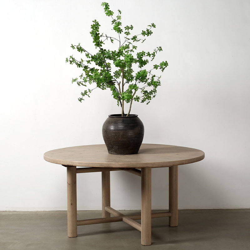 Mayling Round Pine Wood Dining Table