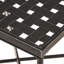 Table de patio en fer noir brossé noir, P 16,50 po x l 16,75 po, H 16 po, complète l'espace de vie extérieur avec chaises et tables basses, table de bout à assembler requise, nécessaire