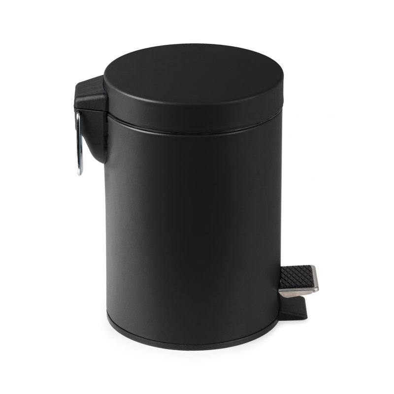 Quiles Metal Open Waste Bin - 3L, Black