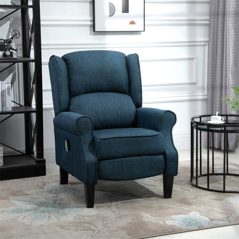 Fauteuil de massage Finnley, Polyester bleu