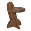 Table de bout abstraite en bois massif