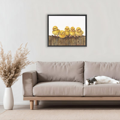 Chicks on the Fence Floating Frame, design by George Dyachenko