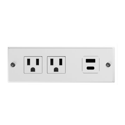 (Ensemble de 2) table de bout avec station de charge USB C rapide, table d'appoint avec tiroirs 3D, grand meuble de rangement moderne en bois pour le salon, la chambre à coucher, le bureau, blanc