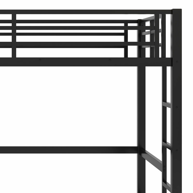 Pull-Out Metal Bunk Bed, Lower Bunk Can Be Pulled Out In Three Sections, Top Bunk Equipped Rails