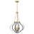 Mercer 4-Light Pendant in Brass/Black-529425226