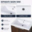 Meuble-lavabo mural moderne 36 "avec lavabo en résine intégré-575612280