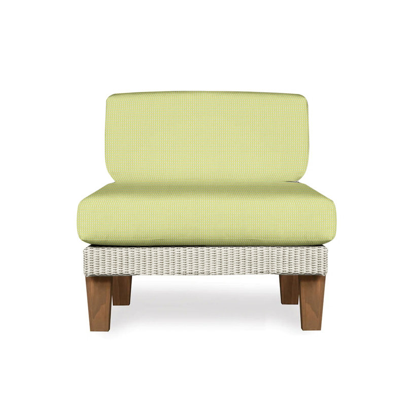 Catalina Outdoor Teak Lounge Chair, Demo Mist, Linen