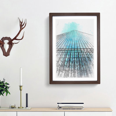 Ground Zero in New York City in Abstract - Picture Frame Graphic Art Print