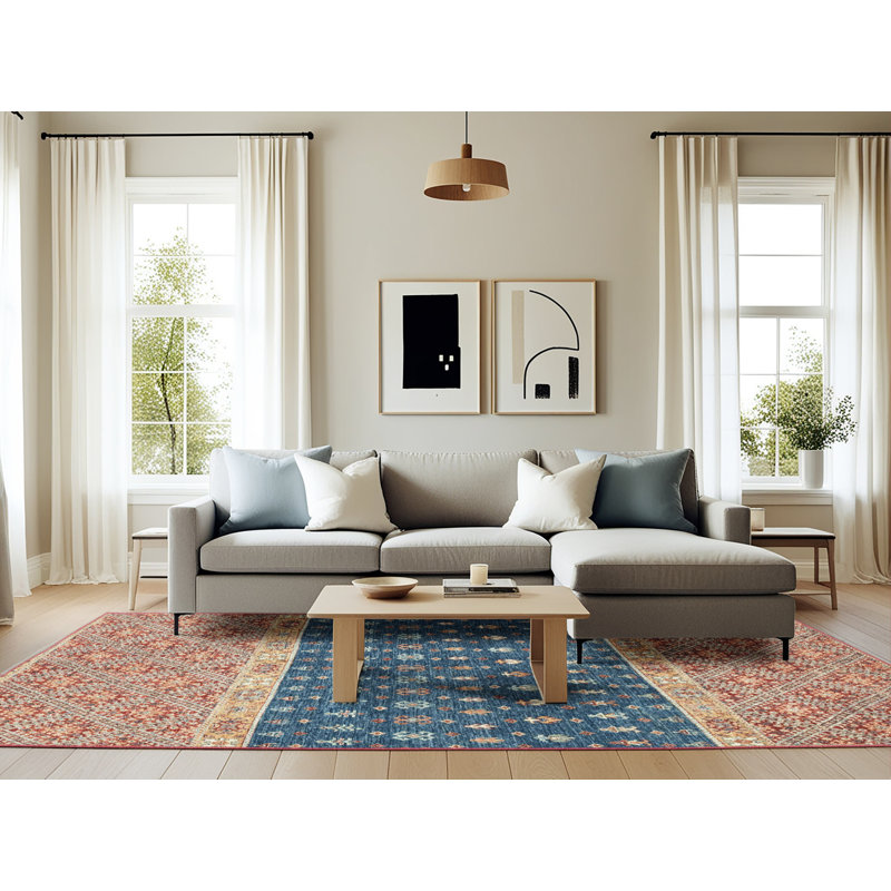 Abstract Indoor Rug, Rectangle 6' x 9'