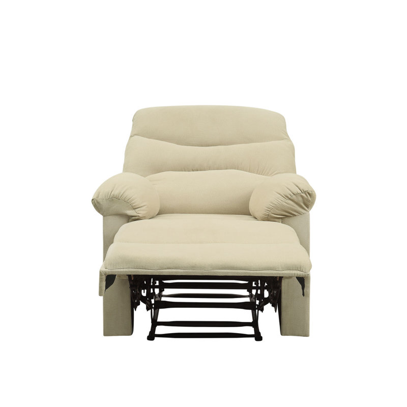 Fauteuil inclinable beige avec accoudoirs coussinés