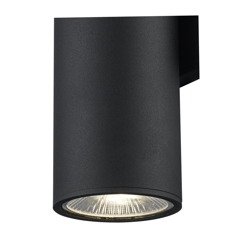Applique murale d'extérieur en métal tubulaire / cylindrique, collection Laurelle ADA, H 7,9 po x l 4,3 po x P 3,9 po