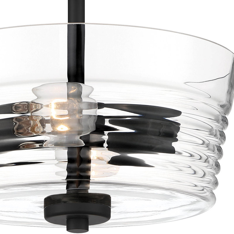 Plafonnier semi-encastré 2 lumières 12 po Aketza
