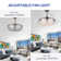 Gerede 36" Three Blade LED Retractable Ceiling Fan With Remote Control And Light Kit
