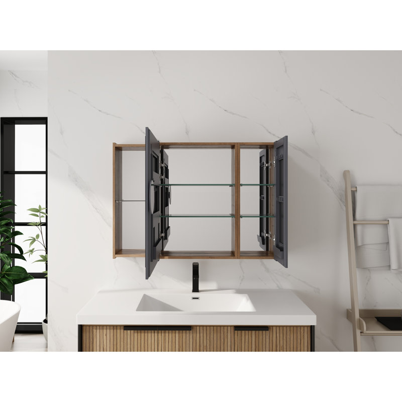 Bathroom Mirror Cabinet with Storage Combination