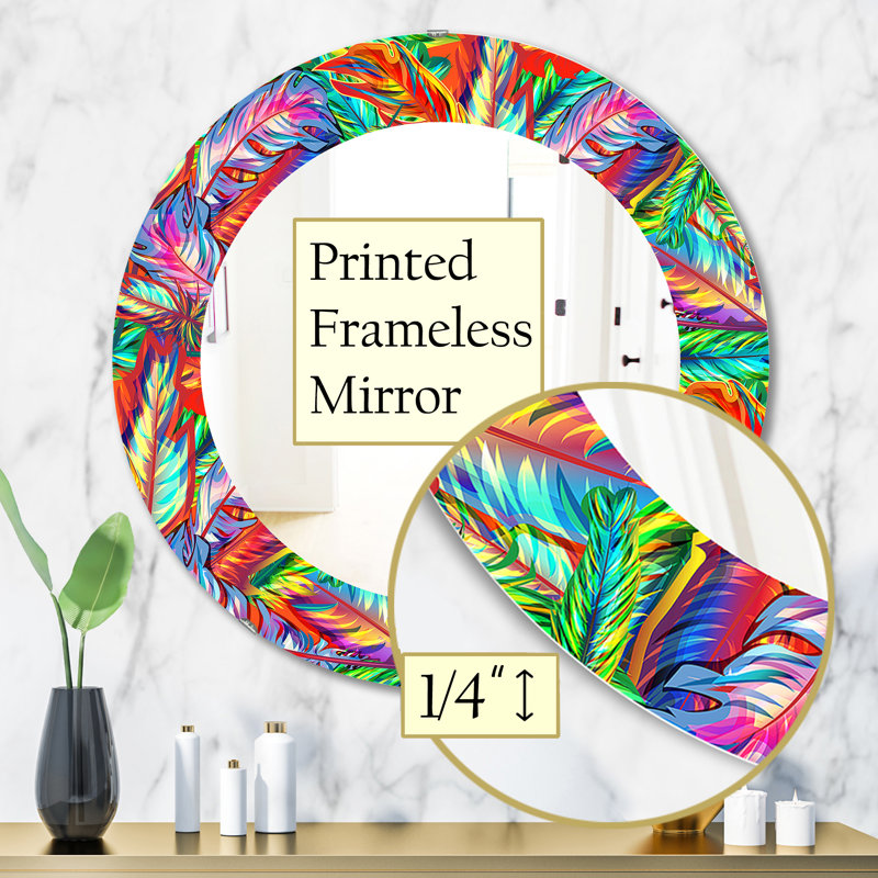 Miroir mural Tropical Mood Bright 5, H 31,5 po x l po
