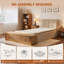 Lit plateforme tapissier avec tête de lit en chenille-577435421-577435420