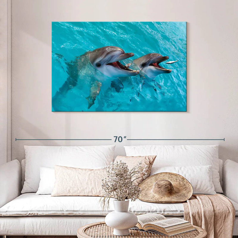 Brampt Cute Dolphins, 30" H x 45" W
