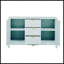 Buffet Wave Design avec 3 tablettes réglables, 3 tiroirs et des portes à fermeture douce, parfait pour le rangement et l'esthétique moderne dans n'importe quelle pièce-1880895198