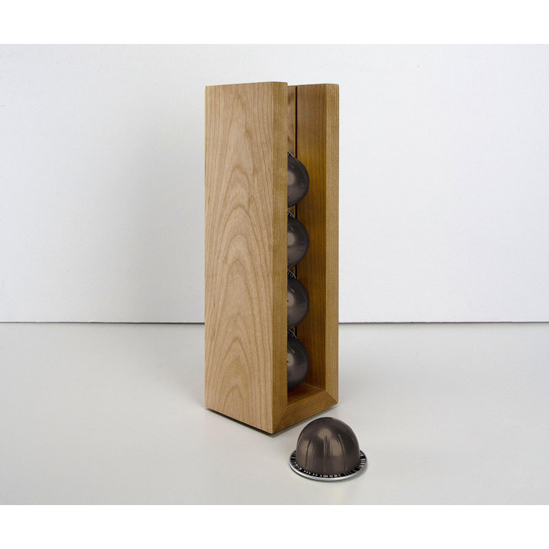 Support capsules de café en bois, Nespresso Vertuo