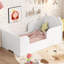 Lit de plancher pour enfants avec conception d'ours - Lit de bébé pour tout-petits avec rails de sécurité pour les enfants de 3 à 6 ans-572073230