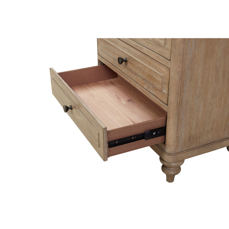 Table de chevet à 3 tiroirs de rangement Sand, bois massif +, tiroir supérieur doublé de feutre, fond, ports de chargement A et C, 28,89 po H, l 17,03, l 27,79, P 3 et 17