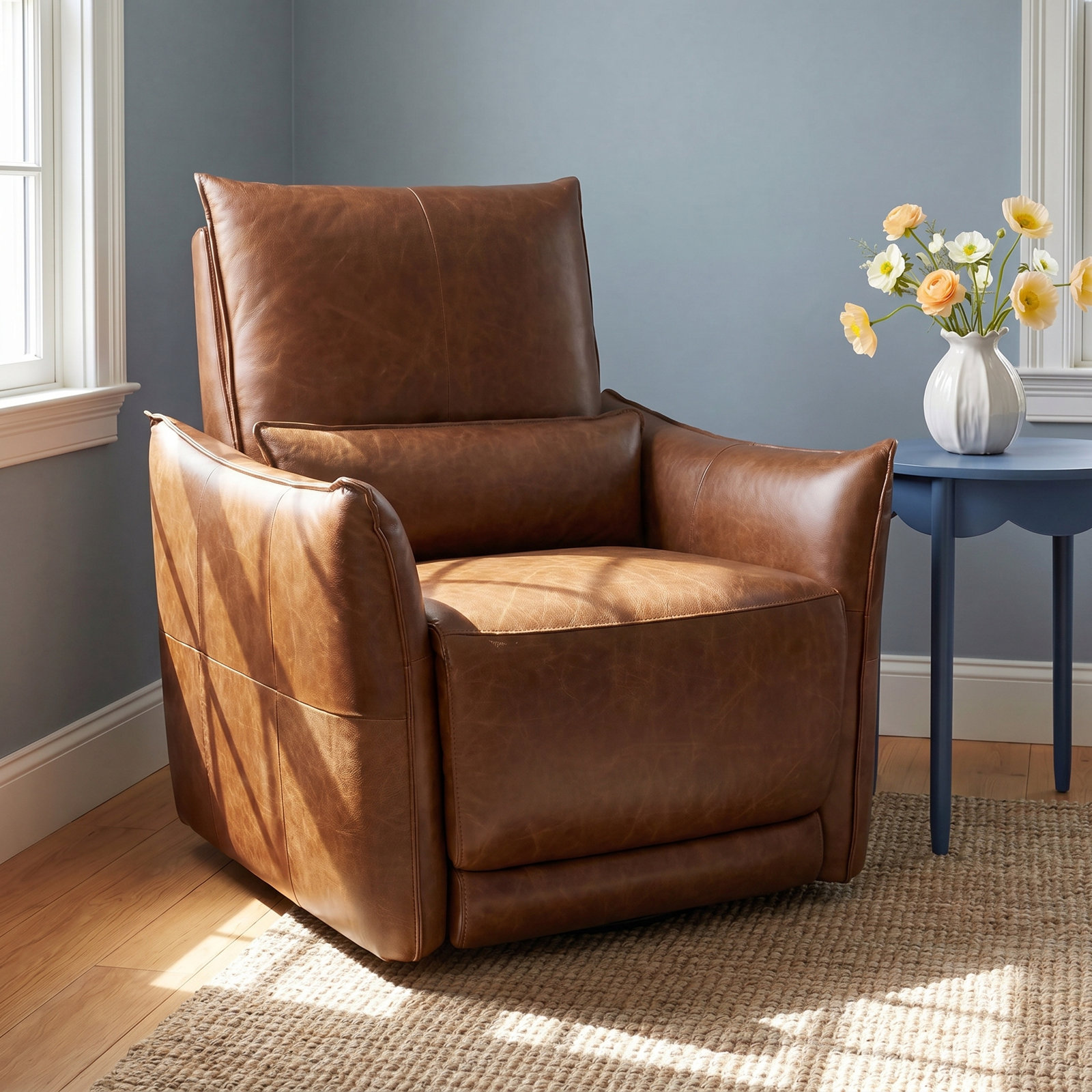 Hilary 34" Genuine Leather Power Recliner