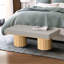 Banc rembourré avec pieds en tissu Boucle-102311184