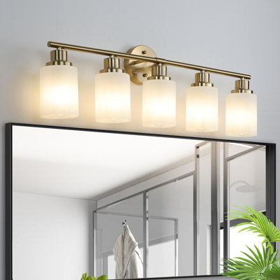 Éclairage pour meuble-lavabo en fer 5 lumières