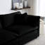 Canapé de salon en U en forme de U: canapé modulaire à 5 places avec ornement en noir doux: accessoire foncé