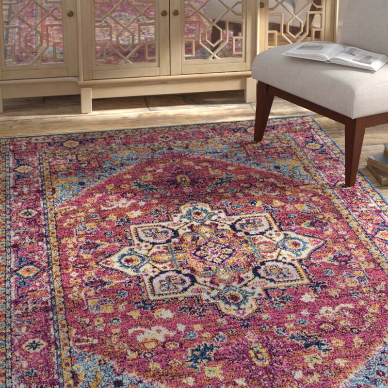 Tapis oriental magenta Dietz, Rectangle 9 pi 10 po x 13 pi 2 po