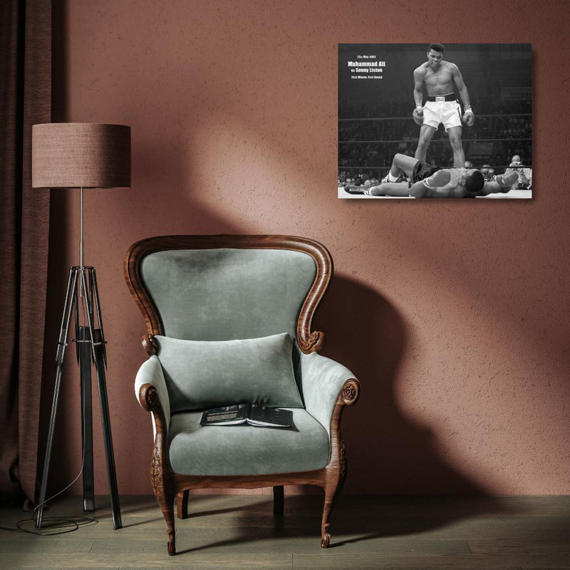 Muhammad Ali 1st Round Knockout Against Sonny Liston, 14" H x 18" W