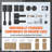VEVOR Double Door Handle Set, Double Door Lock Set with Reversible Handle Lever-99717420