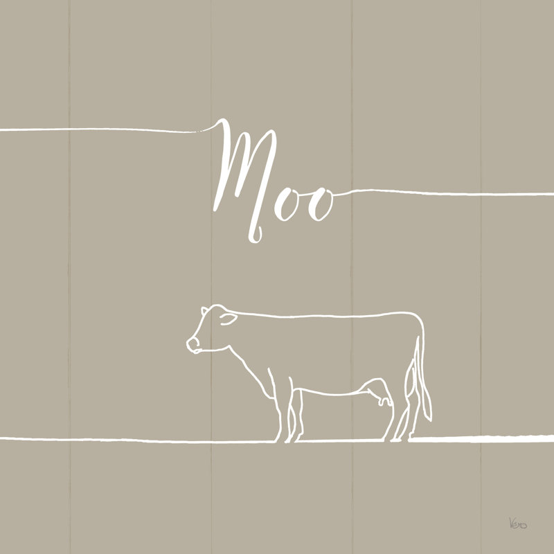 Underlined Farm VII Greige by Veronique Charron - Wrapped Canvas Print, 91cm H x 91cm W x 3.8cm D