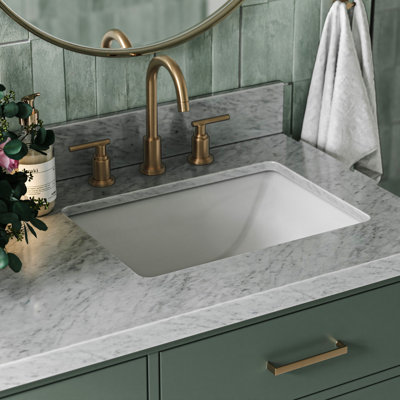 Meuble-lavabo double en bois massif avec plateau en marbre de Carrare 1,5 po Odle