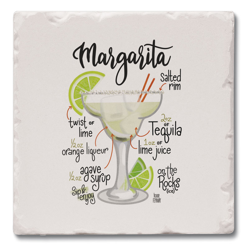 Sous-verre simple à carreaux Margarita Recipe Créez votre propre collection