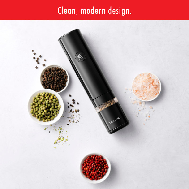 ZWILLING Enfinigy Electric Salt/Pepper Mill, Black Matte