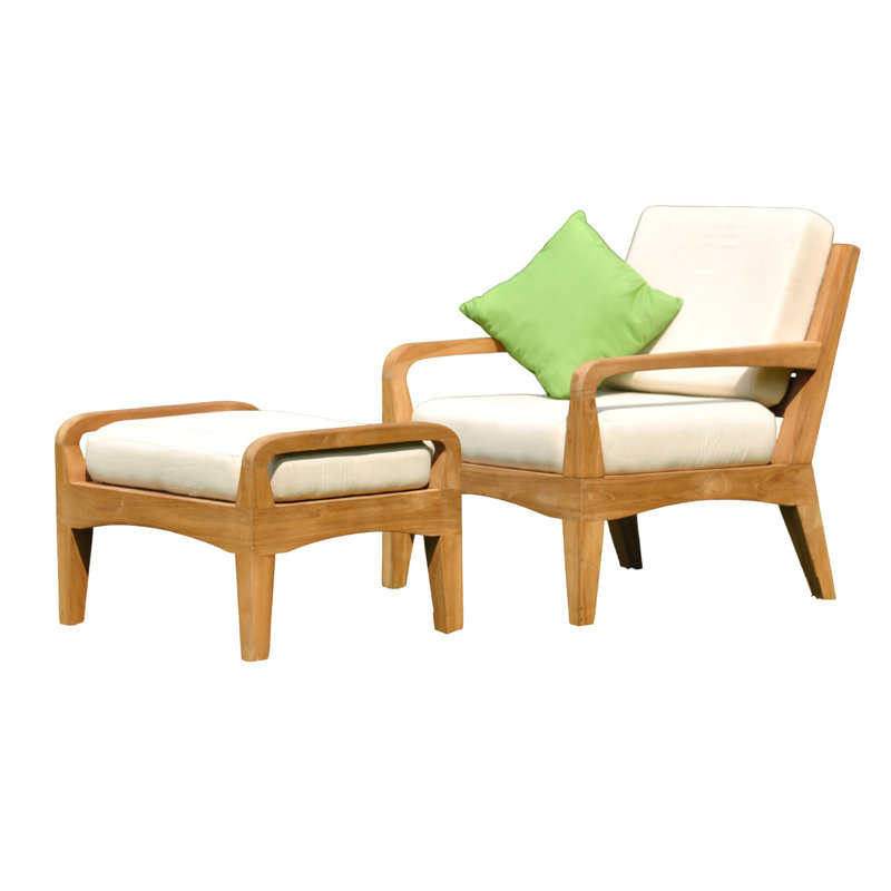 Noida Outdoor Lounge Chair with Ottoman , Sunbrella® Cushions Included