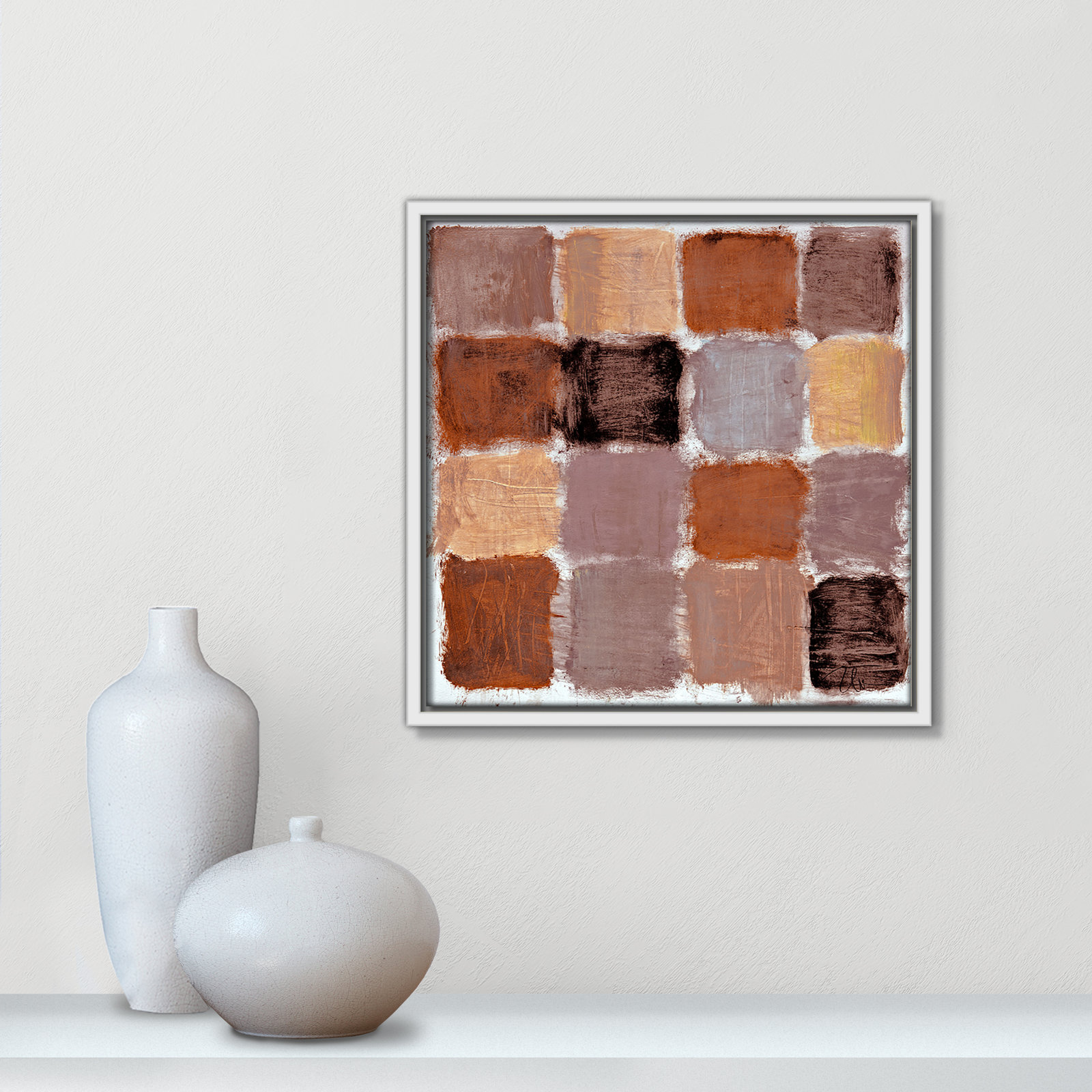 Coppola "Powder Room Spice Reflections" Print, 13.5" H x 13.5" W, White