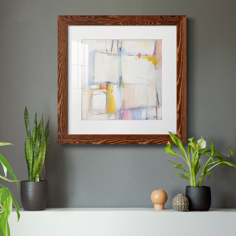 «Pastel Meld I», reproduction encadrée de qualité supérieure - prête à être accrochée, H 31,5 po x l 31,5 po x P 1,5 po
