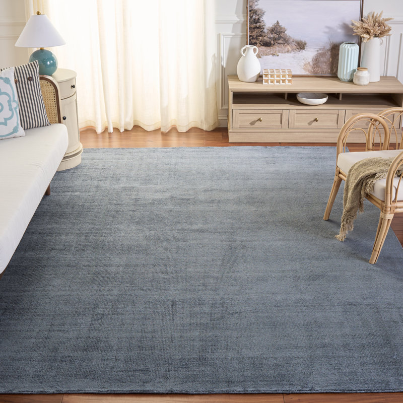 Soho 201 80% viscose; Tapis de couleur unie 20% coton, Rectangle 8 pi 0 po x 10 pi 0 po