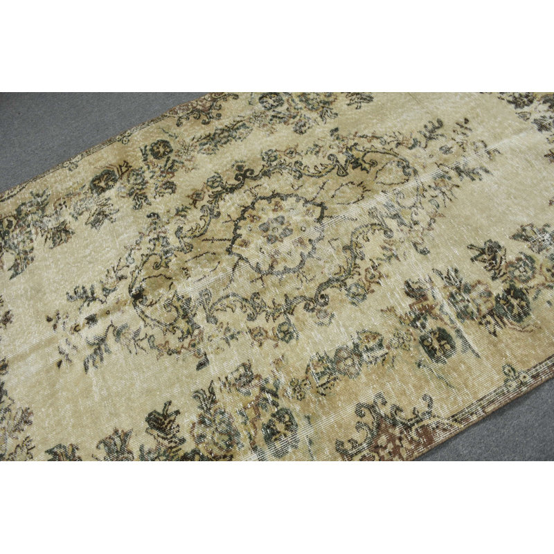 Grand tapis Oushak turque rétro vintage convenant aux chambres à coucher, aux salons ou aux espaces extérieurs brun / beige