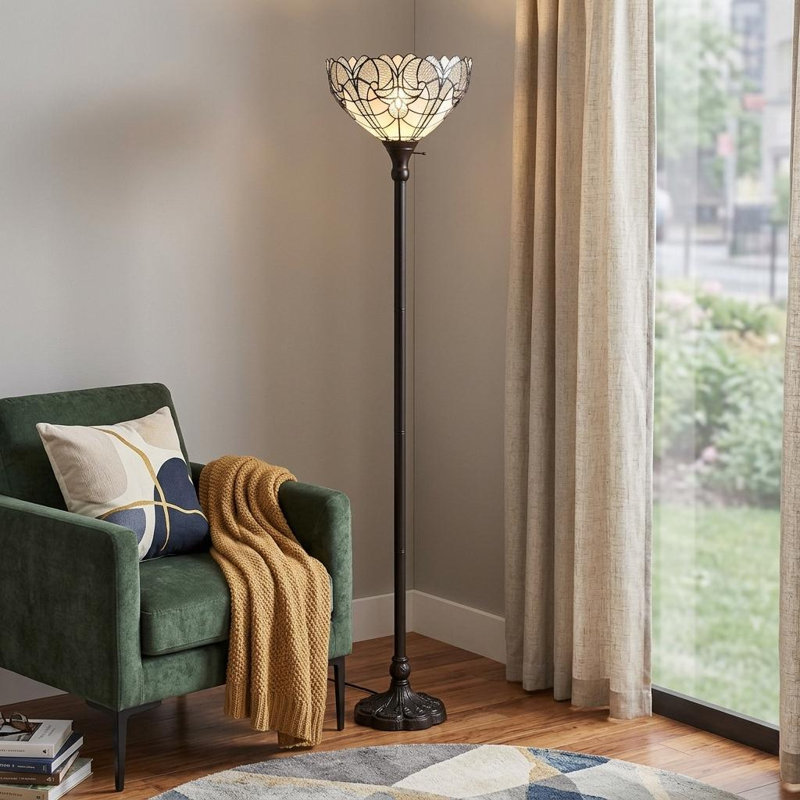 Amarillis 62'' Brown Torchiere Floor Lamp