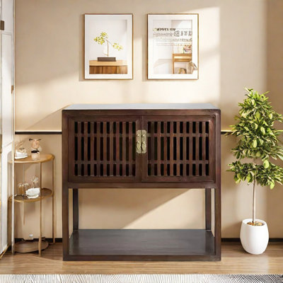 Zen Paint-Free Furniture Solid Wood Accent Cabinet