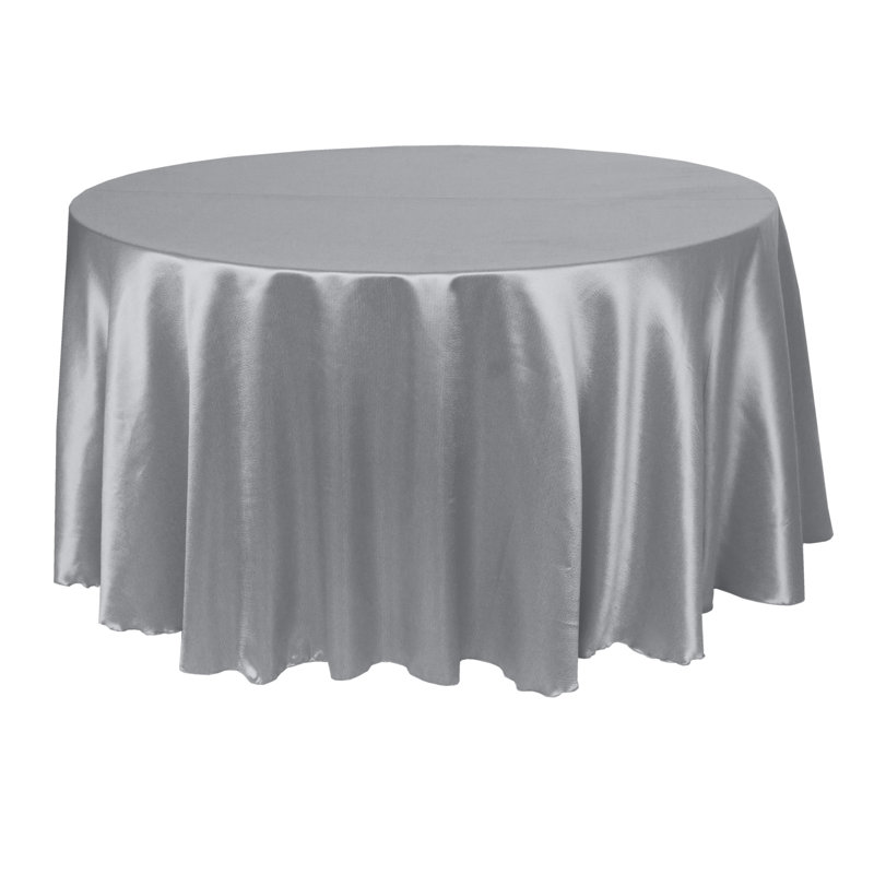 Ultimate Textile -10 Pack- Herringbone - Fandango 96-Inch Round Tablecloth, Silver Grey