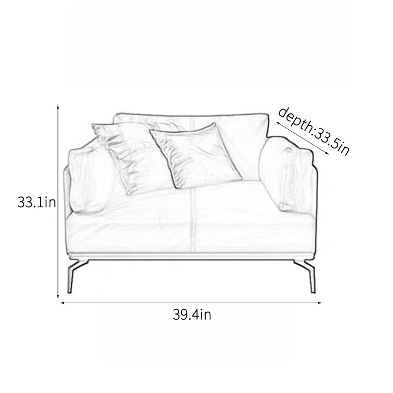 Simple Nordic modern business sofa